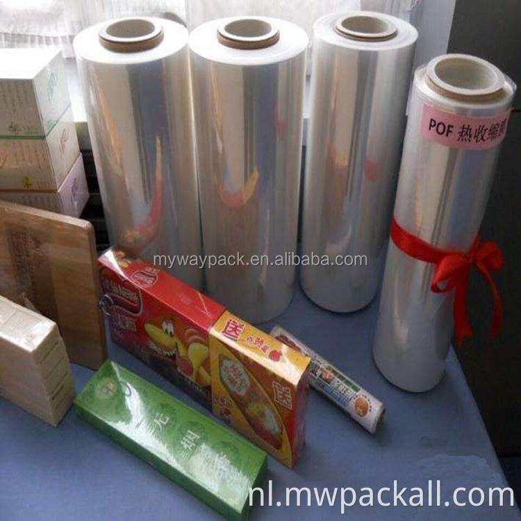 Beste prijs kruisgekoppelde POF plastic polyolefin krimpfilm inpakfilm